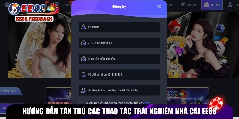 Hướng dẫn tân thủ các thao tác trải nghiệm nhà cái EE88